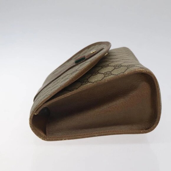 GUCCI GG Supreme Web Sherry Line Clutch Bag PVC Beige Red 89 01 031 Auth 123291 - Picture 6 of 16